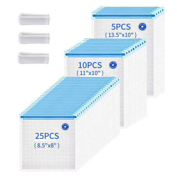 Eco-Friendly Vacuum Seal Bags Multi-Size 40-Pack